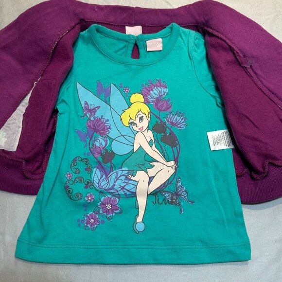 Disney - NWT - Tinkerbell zipped jacket and long sleeve T-shirt. 3-6 months - Picture 3 of 7